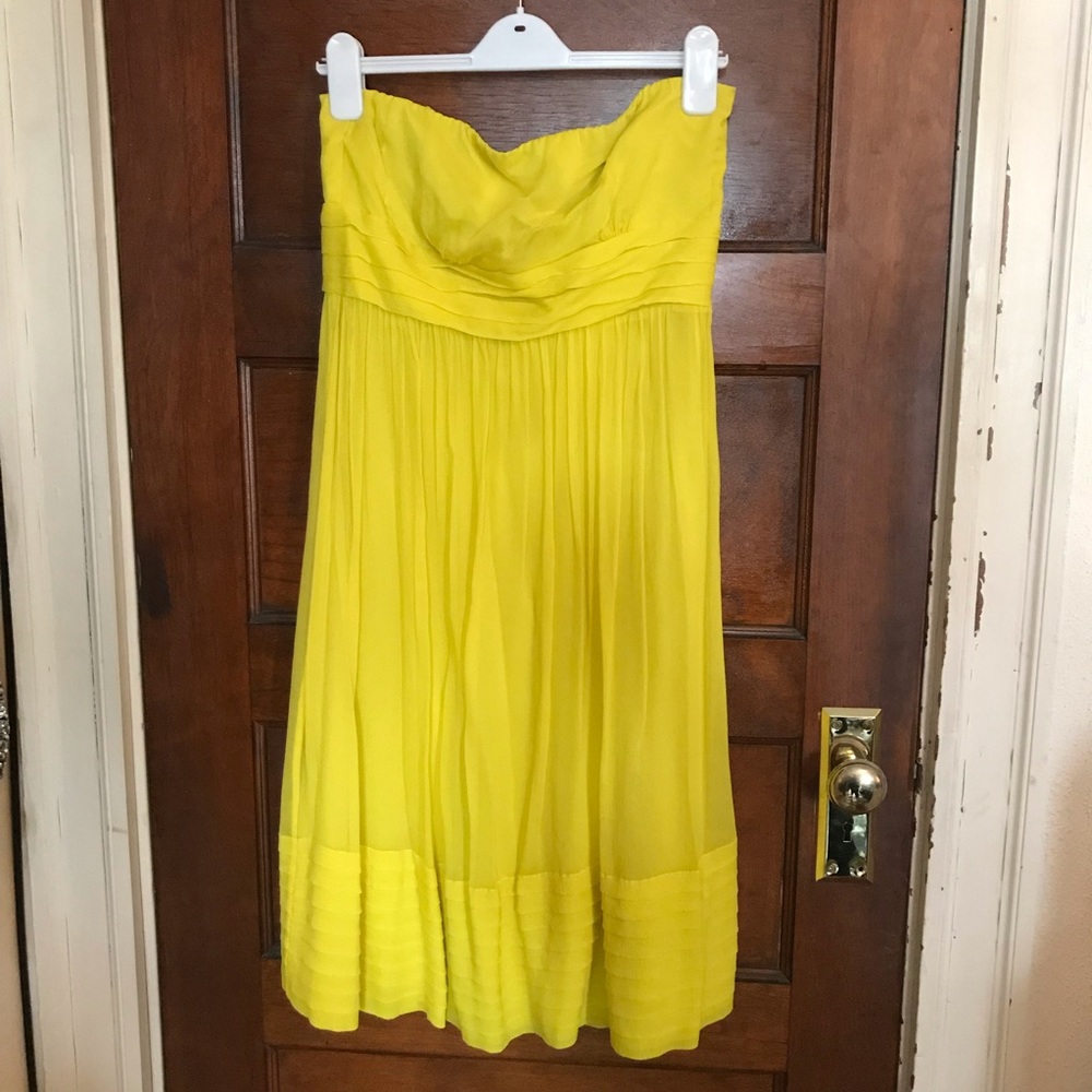 Daffodil Yellow J. Crew Silk Chiffon Dress